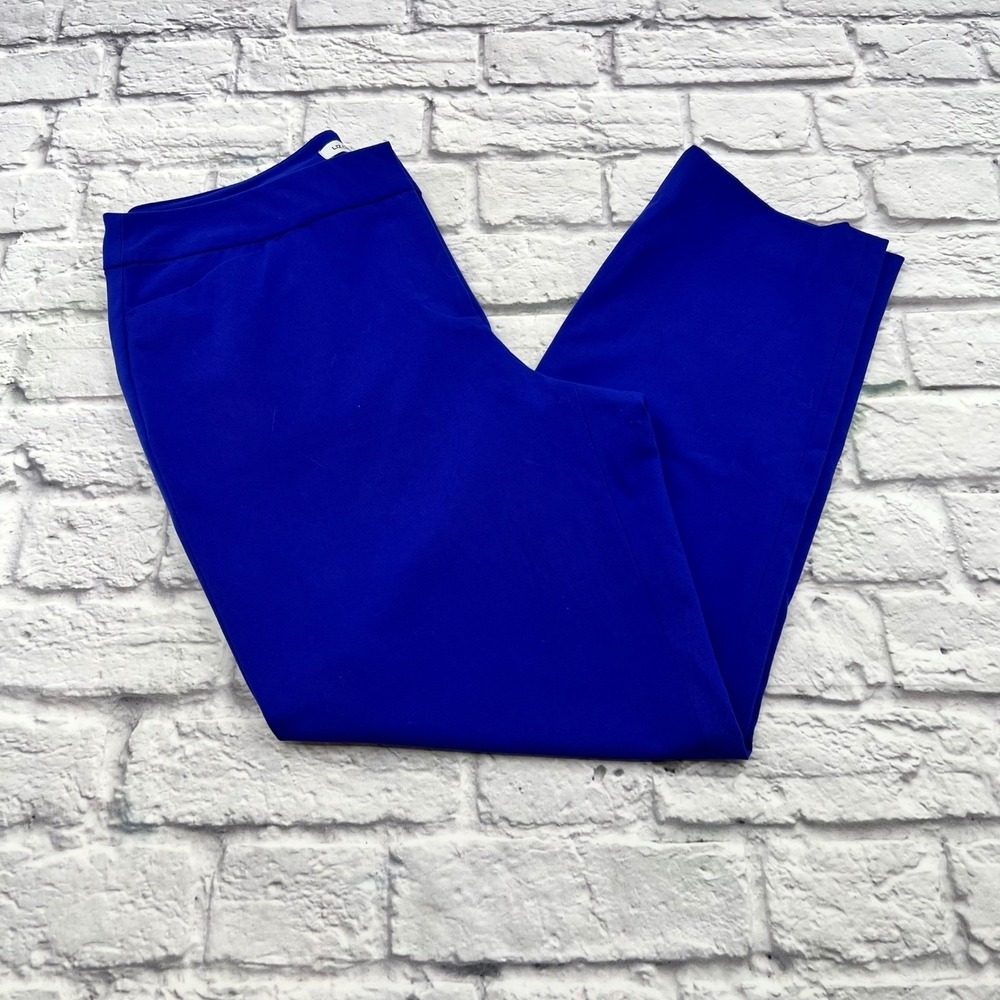 Liz Claiborne Women's Blue Straight Leg Dress Pants Size 8 Royal Blue Trousers
